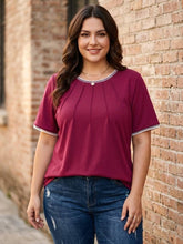 Load image into Gallery viewer, It’s Days Like This Contrast Trim Short Sleeve Top (multiple color options)