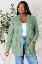 Load image into Gallery viewer, Chilly Days & Nights Ribbed Open Front Cardigan with Pockets (multiple color options)