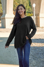 Load image into Gallery viewer, Basic Update Ribbed Round Neck Long Sleeve Knit Top (multiple color options)
