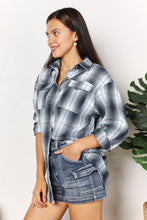 Load image into Gallery viewer, Check You Out Plaid Dropped Shoulder Shirt (2 color options)