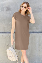 Load image into Gallery viewer, Basic, But Cute Round Neck Short Sleeve Dress with Pockets (multiple color options)