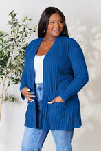 Load image into Gallery viewer, Chilly Days & Nights Ribbed Open Front Cardigan with Pockets (multiple color options)