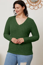 Load image into Gallery viewer, All You Ever Wanted Ribbed V-Neck Long Sleeve Top (multiple color options)