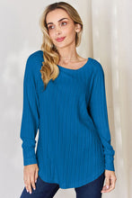 Load image into Gallery viewer, Everyday Basic Ribbed Round Neck Slit Top (multiple color options)