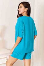 Load image into Gallery viewer, Lounge Life 2pc. Short Sleeve Top and Shorts Lounge Set (multiple color options)