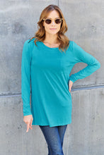 Load image into Gallery viewer, Everyday Happiness Round Neck Long Sleeve Top (multiple color options)
