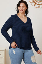 Load image into Gallery viewer, All You Ever Wanted Ribbed V-Neck Long Sleeve Top (multiple color options)