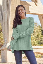 Load image into Gallery viewer, Hand In Hand Ribbed Round Neck Long Sleeve Knit Top (multiple color options)