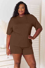 Load image into Gallery viewer, Lounge Life 2pc. Short Sleeve Top and Shorts Lounge Set (multiple color options)