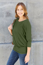 Load image into Gallery viewer, Not So Basic Round Neck Batwing Sleeve Top (multiple color options)