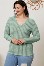 Load image into Gallery viewer, All You Ever Wanted Ribbed V-Neck Long Sleeve Top (multiple color options)