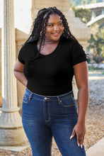 Load image into Gallery viewer, Soft & Simple Round Neck Short Sleeve Bodysuit (multiple color options)