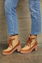 Load image into Gallery viewer, Rustic Charm Lace Up Lug Booties