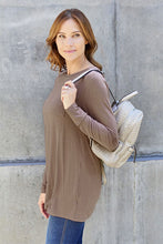 Load image into Gallery viewer, Everyday Happiness Round Neck Long Sleeve Top (multiple color options)