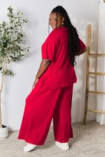 Load image into Gallery viewer, All About Comfort Round Neck Slit Top and Pants Set (multiple color options)