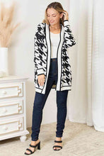Load image into Gallery viewer, She's a Go Getter Houndstooth Open Front Longline Cardigan