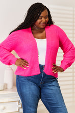 Load image into Gallery viewer, Cross My Heart Rib-Knit Open Front Drop Shoulder Cardigan