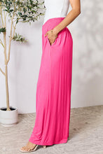 Load image into Gallery viewer, Keep It Simple Smocked Wide Waistband Wide Leg Pants (multiple color options)