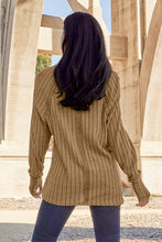 Load image into Gallery viewer, Hand In Hand Ribbed Round Neck Long Sleeve Knit Top (multiple color options)