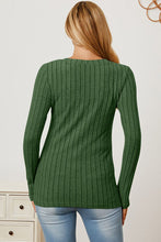 Load image into Gallery viewer, All You Ever Wanted Ribbed V-Neck Long Sleeve Top (multiple color options)