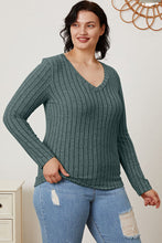 Load image into Gallery viewer, All You Ever Wanted Ribbed V-Neck Long Sleeve Top (multiple color options)