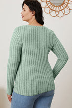 Load image into Gallery viewer, All You Ever Wanted Ribbed V-Neck Long Sleeve Top (multiple color options)