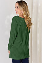 Load image into Gallery viewer, Everyday Basic Ribbed Round Neck Slit Top (multiple color options)