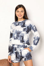 Load image into Gallery viewer, Rest And Relaxation Tie-Dye Round Neck Top and Shorts Lounge Set