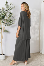 Load image into Gallery viewer, All About Comfort Round Neck Slit Top and Pants Set (multiple color options)
