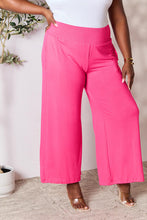 Load image into Gallery viewer, Keep It Simple Smocked Wide Waistband Wide Leg Pants (multiple color options)