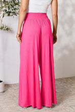 Load image into Gallery viewer, Keep It Simple Smocked Wide Waistband Wide Leg Pants (multiple color options)