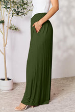 Load image into Gallery viewer, Keep It Simple Smocked Wide Waistband Wide Leg Pants (multiple color options)