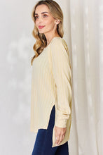 Load image into Gallery viewer, Everyday Basic Ribbed Round Neck Slit Top (multiple color options)