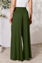 Load image into Gallery viewer, Keep It Simple Smocked Wide Waistband Wide Leg Pants (multiple color options)