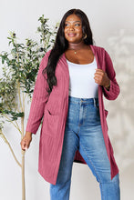 Load image into Gallery viewer, Cover Me Up In Comfort Ribbed Open Front Long Sleeve Cardigan