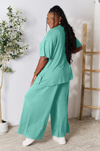 Load image into Gallery viewer, All About Comfort Round Neck Slit Top and Pants Set (multiple color options)