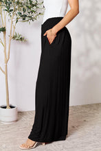 Load image into Gallery viewer, Keep It Simple Smocked Wide Waistband Wide Leg Pants (multiple color options)