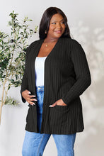 Load image into Gallery viewer, Chilly Days & Nights Ribbed Open Front Cardigan with Pockets (multiple color options)