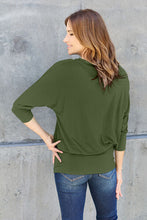 Load image into Gallery viewer, Not So Basic Round Neck Batwing Sleeve Top (multiple color options)