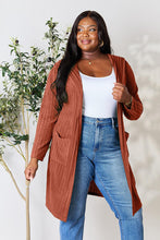 Load image into Gallery viewer, Cover Me Up In Comfort Ribbed Open Front Long Sleeve Cardigan