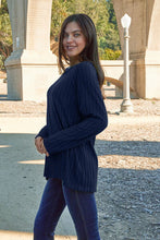 Load image into Gallery viewer, Basic Update Ribbed Round Neck Long Sleeve Knit Top (multiple color options)