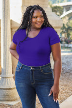 Load image into Gallery viewer, Soft & Simple Round Neck Short Sleeve Bodysuit (multiple color options)