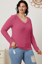 Load image into Gallery viewer, All You Ever Wanted Ribbed V-Neck Long Sleeve Top (multiple color options)