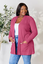 Load image into Gallery viewer, Chilly Days & Nights Ribbed Open Front Cardigan with Pockets (multiple color options)