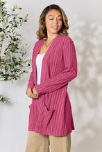 Load image into Gallery viewer, Chilly Days & Nights Ribbed Open Front Cardigan with Pockets (multiple color options)