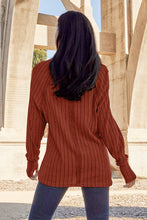 Load image into Gallery viewer, Hand In Hand Ribbed Round Neck Long Sleeve Knit Top (multiple color options)
