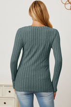 Load image into Gallery viewer, All You Ever Wanted Ribbed V-Neck Long Sleeve Top (multiple color options)