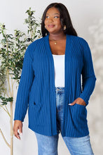 Load image into Gallery viewer, Chilly Days & Nights Ribbed Open Front Cardigan with Pockets (multiple color options)
