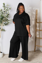 Load image into Gallery viewer, All About Comfort Round Neck Slit Top and Pants Set (multiple color options)