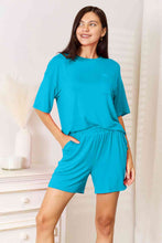 Load image into Gallery viewer, Lounge Life 2pc. Short Sleeve Top and Shorts Lounge Set (multiple color options)